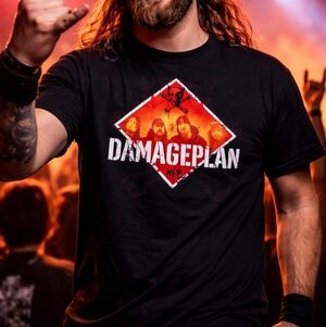 Vintage Damageplan New Found Power NFP Band T Shirt 2XL Black Double Sided